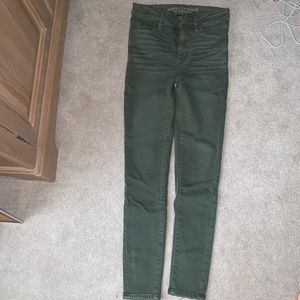 Olive green jeans